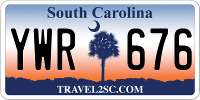 SC license plate YWR676