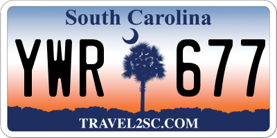 SC license plate YWR677