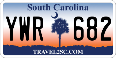 SC license plate YWR682
