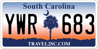 SC license plate YWR683