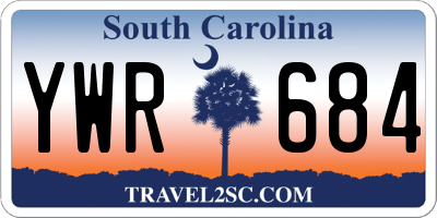 SC license plate YWR684
