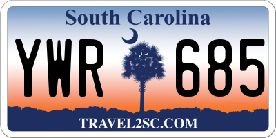 SC license plate YWR685