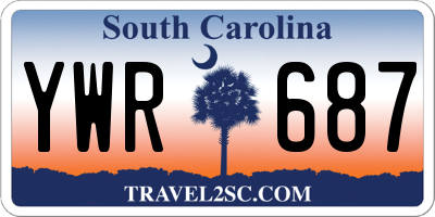 SC license plate YWR687
