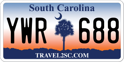 SC license plate YWR688