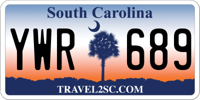 SC license plate YWR689