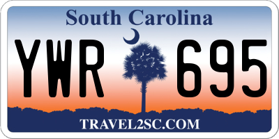 SC license plate YWR695