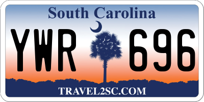 SC license plate YWR696
