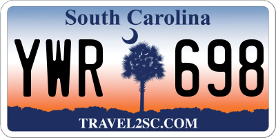 SC license plate YWR698