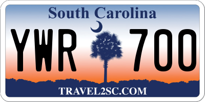 SC license plate YWR700
