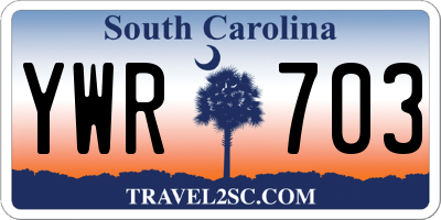 SC license plate YWR703