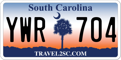 SC license plate YWR704