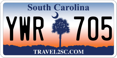 SC license plate YWR705