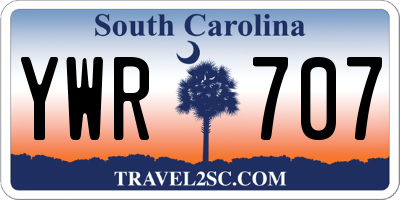 SC license plate YWR707