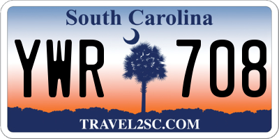 SC license plate YWR708