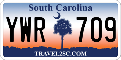 SC license plate YWR709