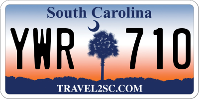 SC license plate YWR710