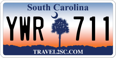 SC license plate YWR711