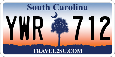 SC license plate YWR712