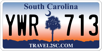 SC license plate YWR713
