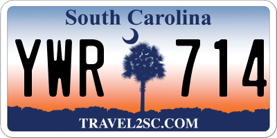 SC license plate YWR714