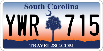 SC license plate YWR715