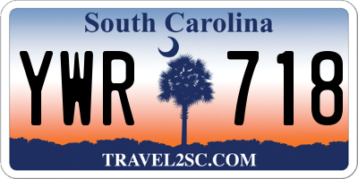 SC license plate YWR718