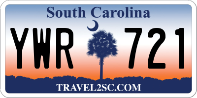 SC license plate YWR721