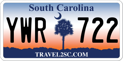 SC license plate YWR722