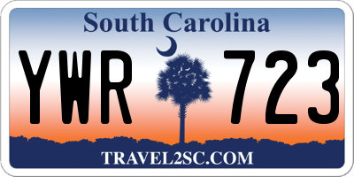 SC license plate YWR723