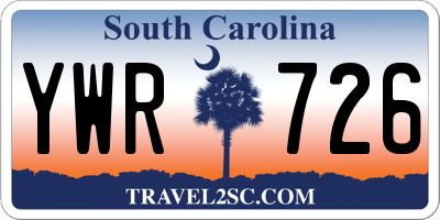 SC license plate YWR726