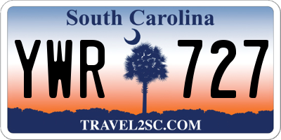 SC license plate YWR727