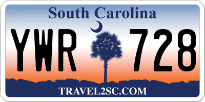 SC license plate YWR728