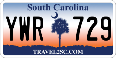 SC license plate YWR729