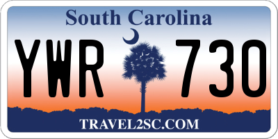 SC license plate YWR730