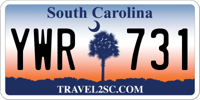 SC license plate YWR731