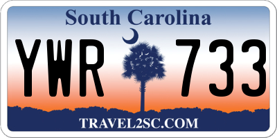 SC license plate YWR733
