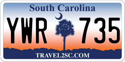 SC license plate YWR735