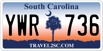 SC license plate YWR736