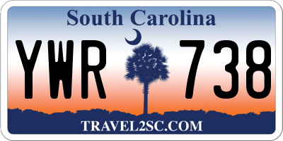 SC license plate YWR738