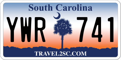 SC license plate YWR741