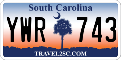 SC license plate YWR743