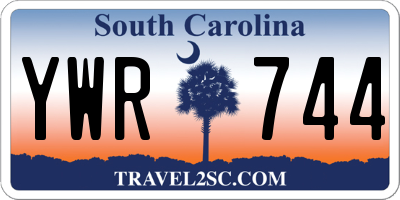 SC license plate YWR744