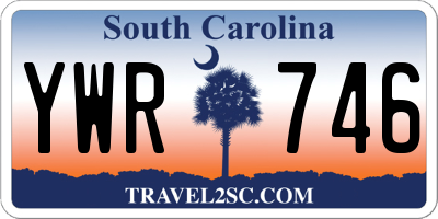 SC license plate YWR746