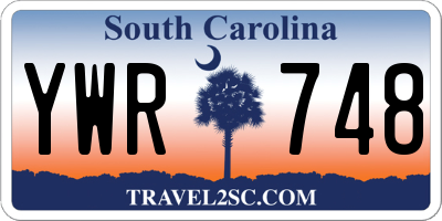SC license plate YWR748