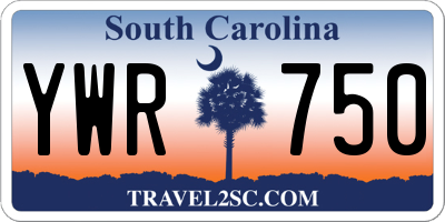SC license plate YWR750
