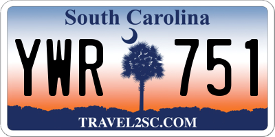 SC license plate YWR751