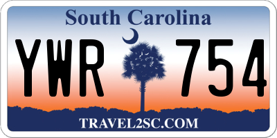 SC license plate YWR754