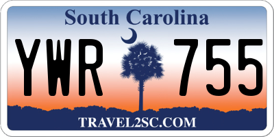 SC license plate YWR755