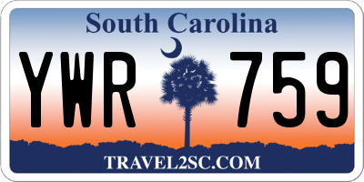 SC license plate YWR759