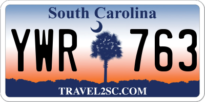 SC license plate YWR763